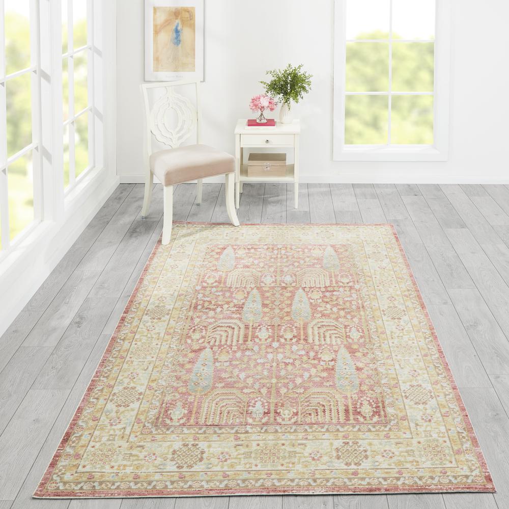 Traditional Runner Area Rug, Pink, 2'3" X 8' Runner