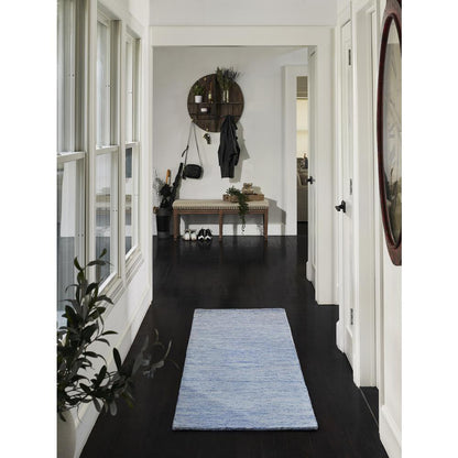 Contemporary Rectangle Area Rug, Light Blue, 2' X 3'
