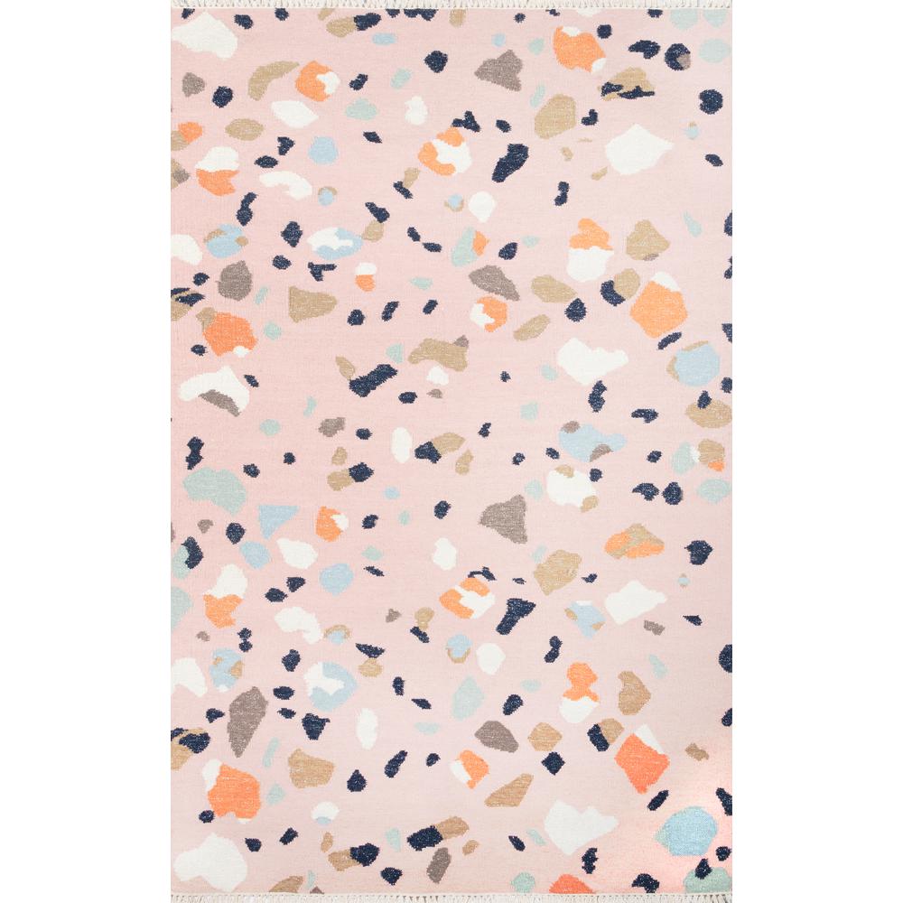 Contemporary Runner Area Rug, Pink, 2'3" X 8' Runner