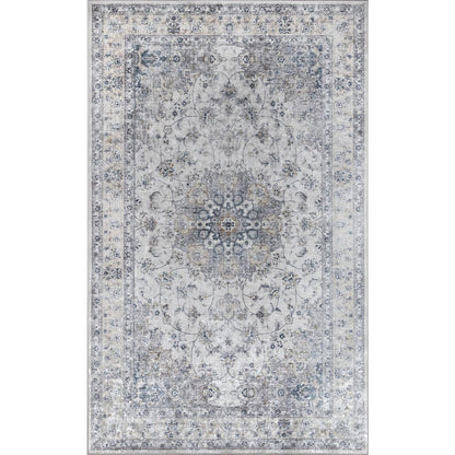 Traditional Runner Area Rug, Grey, 2'3" X 8' Runner