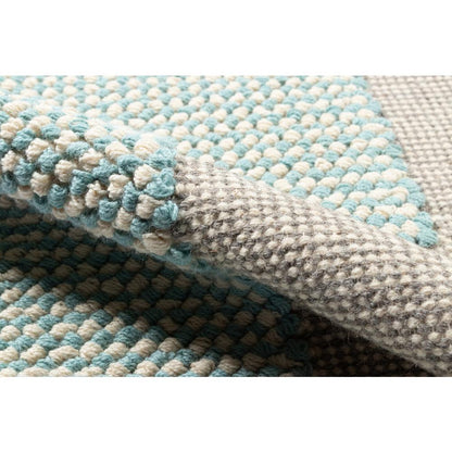 Contemporary Runner Area Rug, Blue, 2'3" X 8' Runner