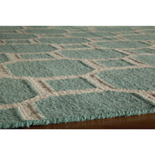 Contemporary Rectangle Area Rug, Aqua, 3'6" X 5'6"