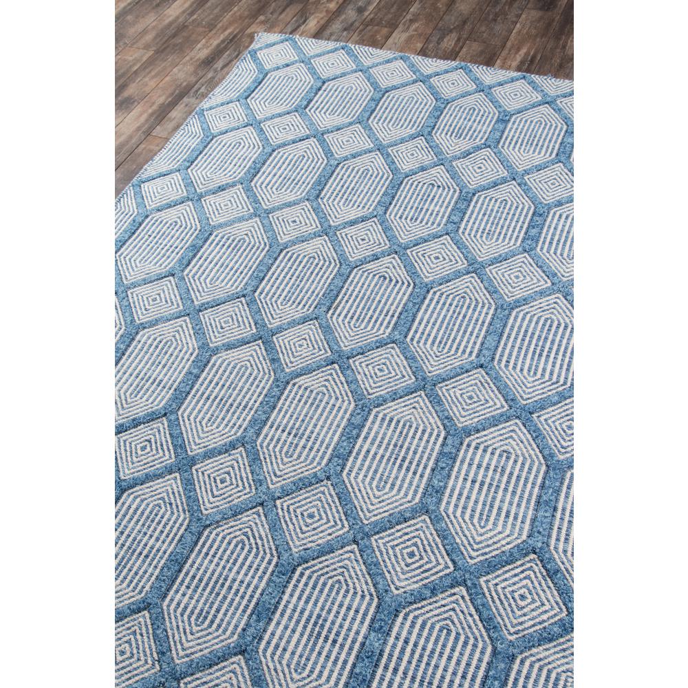 Contemporary Rectangle Area Rug, Blue, 3'9" X 5'9"
