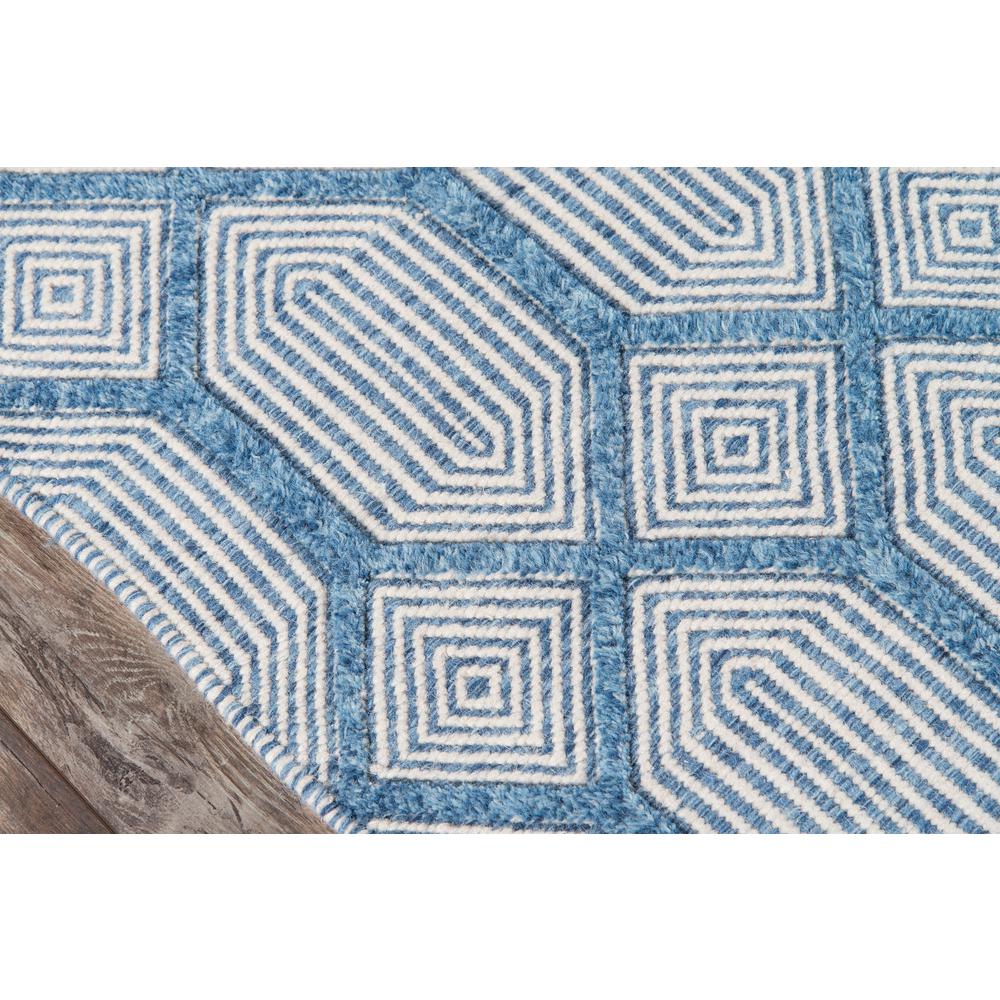 Contemporary Rectangle Area Rug, Blue, 3'9" X 5'9"