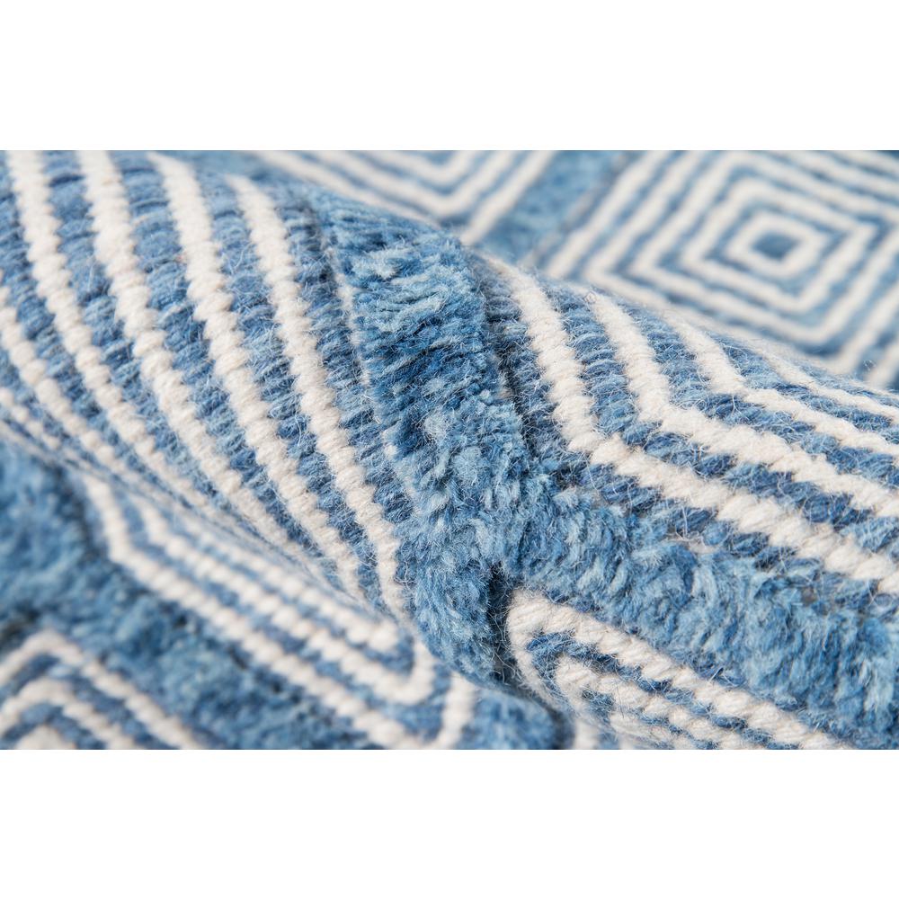 Contemporary Rectangle Area Rug, Blue, 3'9" X 5'9"