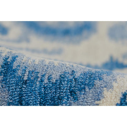 Transitional Runner Area Rug, Blue, 2'6" X 8' Runner