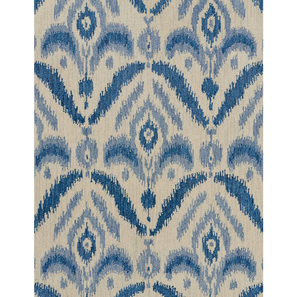 Transitional Runner Area Rug, Blue, 2'6" X 8' Runner