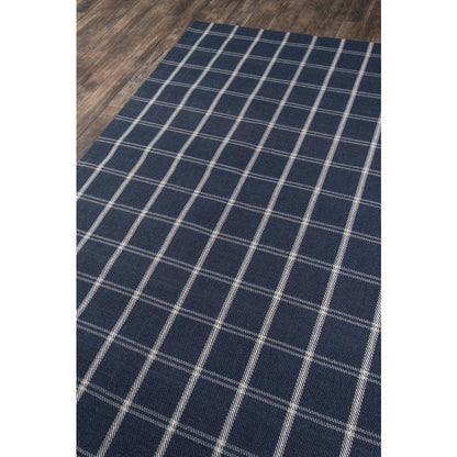 Modern Runner Area Rug, Navy, 2'3" X 8' Runner