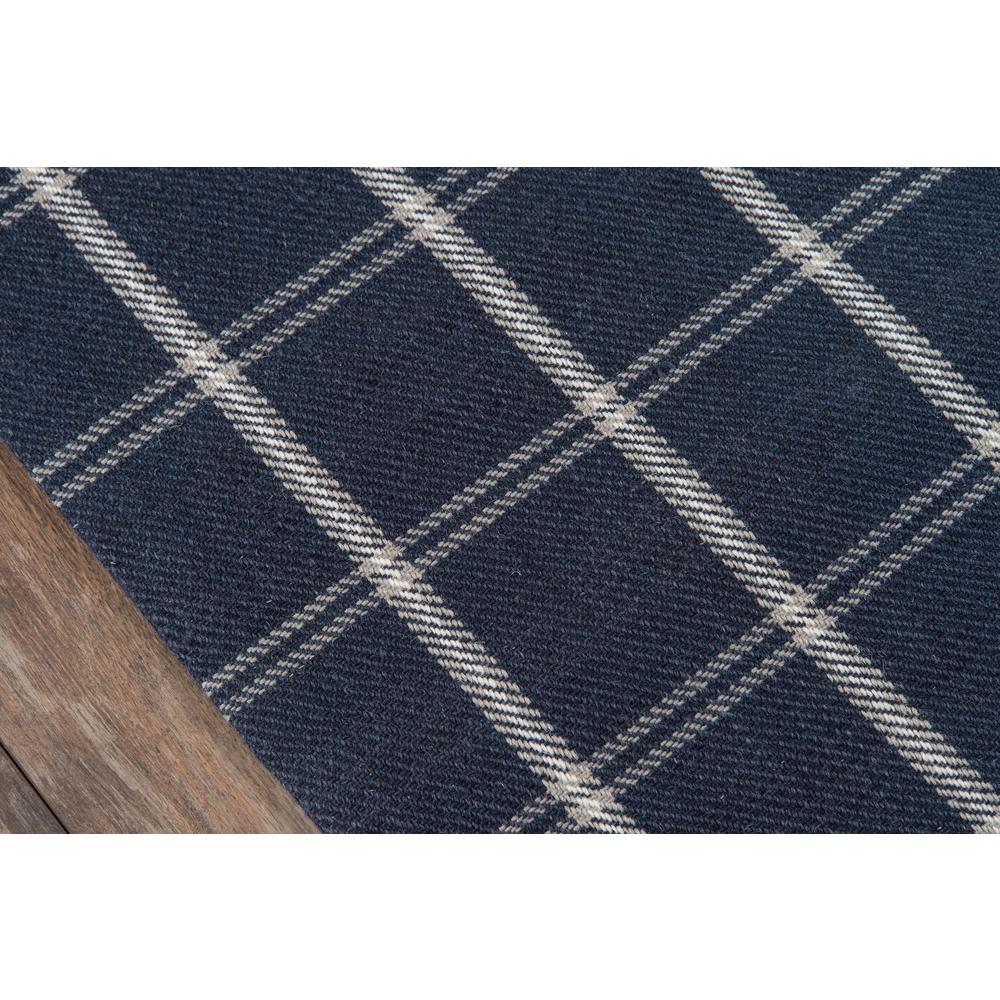 Modern Runner Area Rug, Navy, 2'3" X 8' Runner