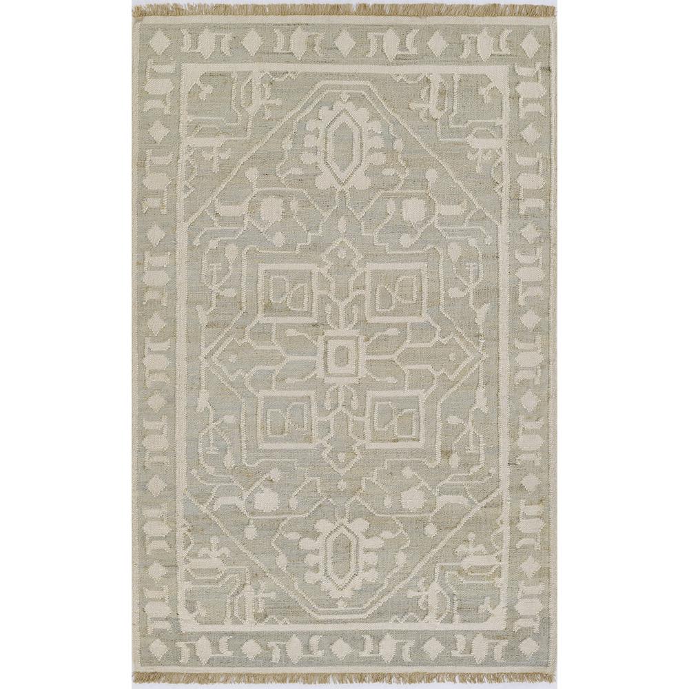 Traditional Rectangle Area Rug, Blue, 3'6" X 5'6"