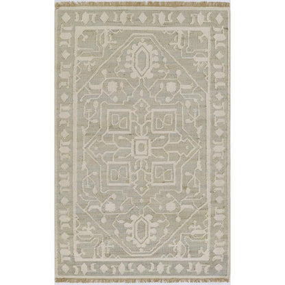 Traditional Rectangle Area Rug, Blue, 3'6" X 5'6"