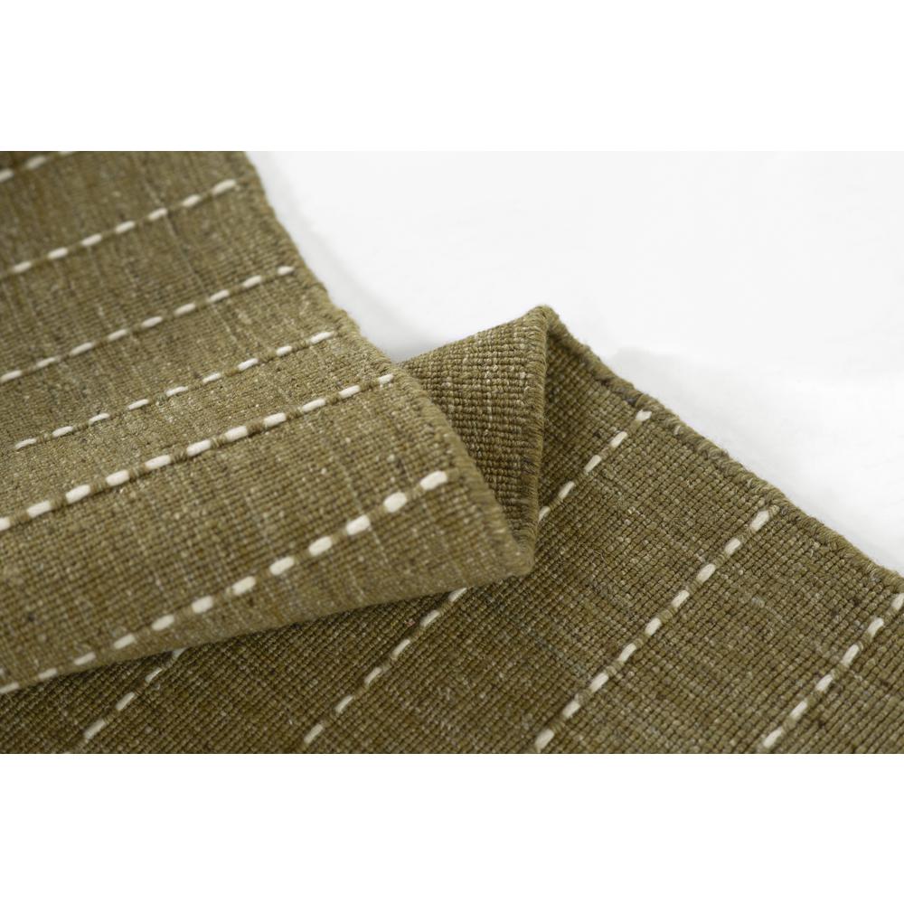 Contemporary Runner Area Rug, Green, 2'3" X 8' Runner