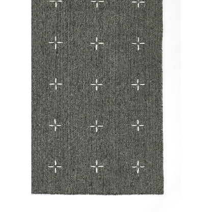 Contemporary Rectangle Area Rug, Charcoal, 3'6" X 5'6"