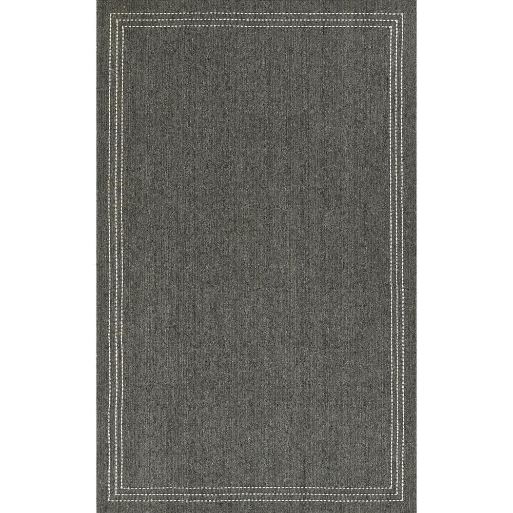 Contemporary Rectangle Area Rug, Charcoal, 3'6" X 5'6"