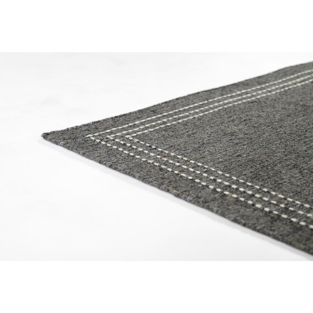 Contemporary Rectangle Area Rug, Charcoal, 3'6" X 5'6"