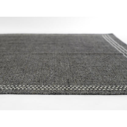 Contemporary Rectangle Area Rug, Charcoal, 3'6" X 5'6"