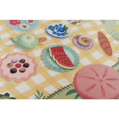 Playground Tea Party Green Kid Rug 6' X 6' Round
