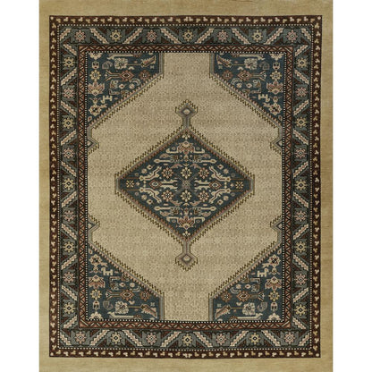 Traditional Rectangle Area Rug, Blue, 5' X 8'