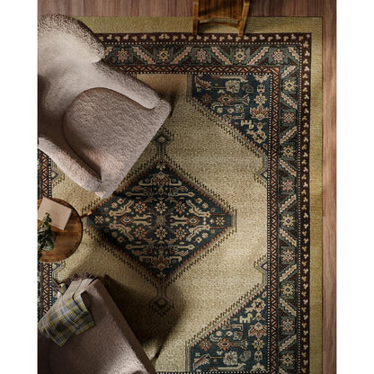 Traditional Rectangle Area Rug, Blue, 5' X 8'