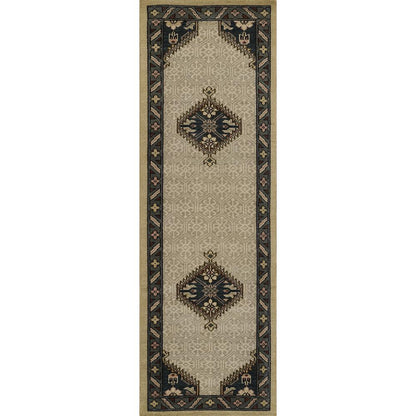 Traditional Rectangle Area Rug, Blue, 5' X 8'