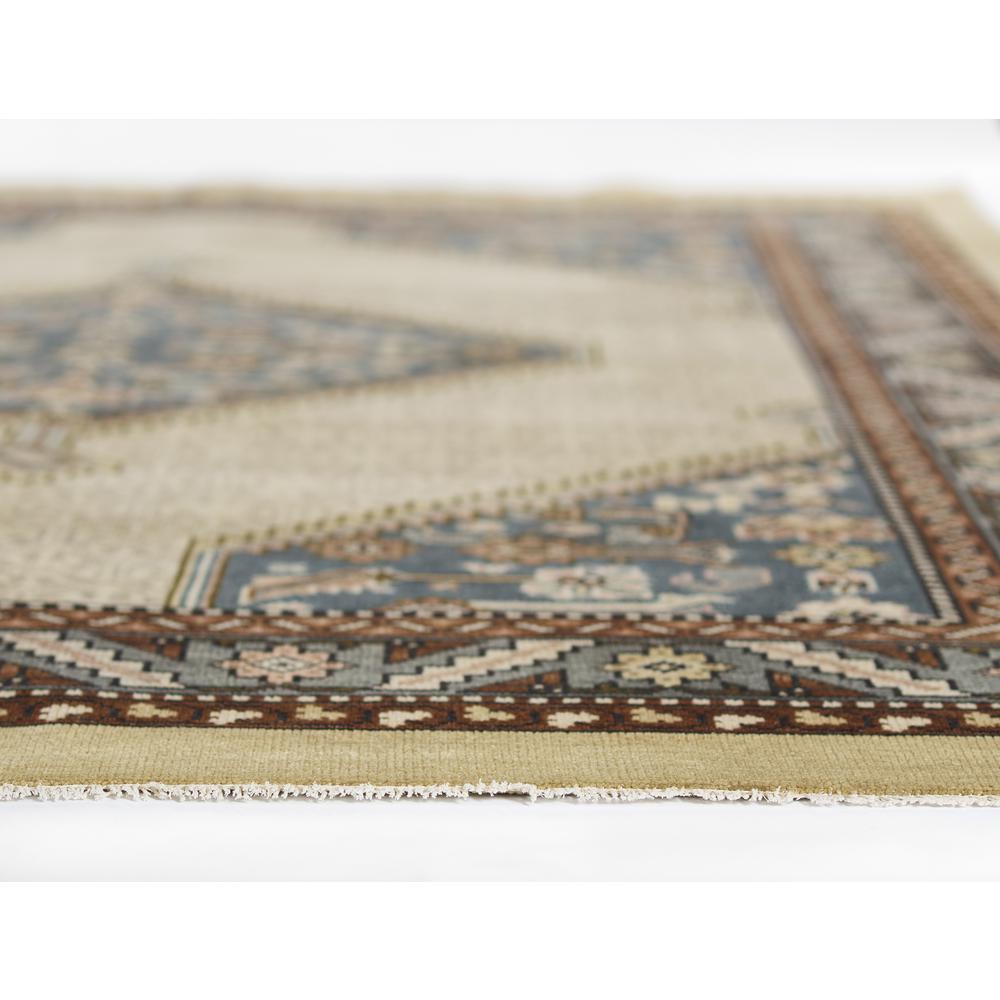 Traditional Rectangle Area Rug, Blue, 5' X 8'