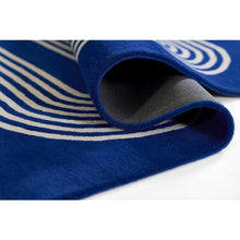 Contemporary Runner Area Rug, Cobalt, 2'6" X 8' Runner