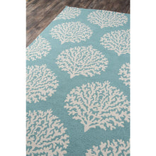Contemporary Rectangle Area Rug, Aqua, 3'9" X 5'9"