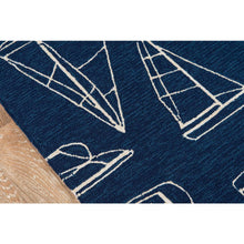 Casual Rectangle Area Rug, Navy, 3'9" X 5'9"