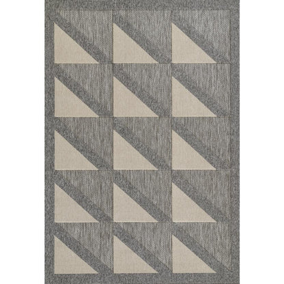 Contemporary Rectangle Area Rug, Grey, 3'11" X 5'7"