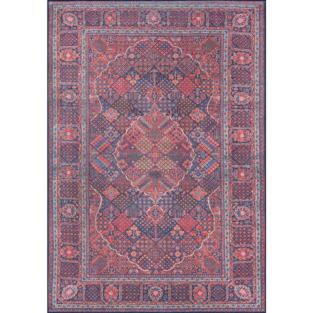 Traditional Rectangle Area Rug, Navy, 3' X 5'