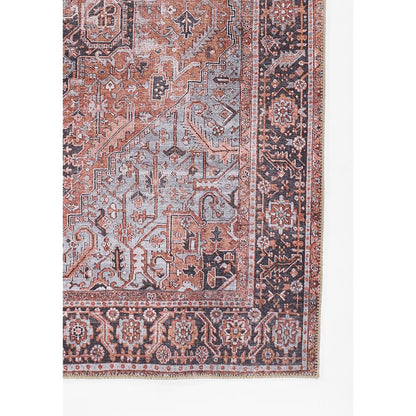 Traditional Rectangle Area Rug, Copper, 2' X 3'