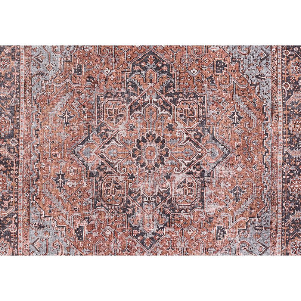 Traditional Rectangle Area Rug, Copper, 2' X 3'