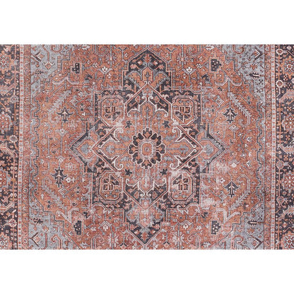 Traditional Rectangle Area Rug, Copper, 2' X 3'