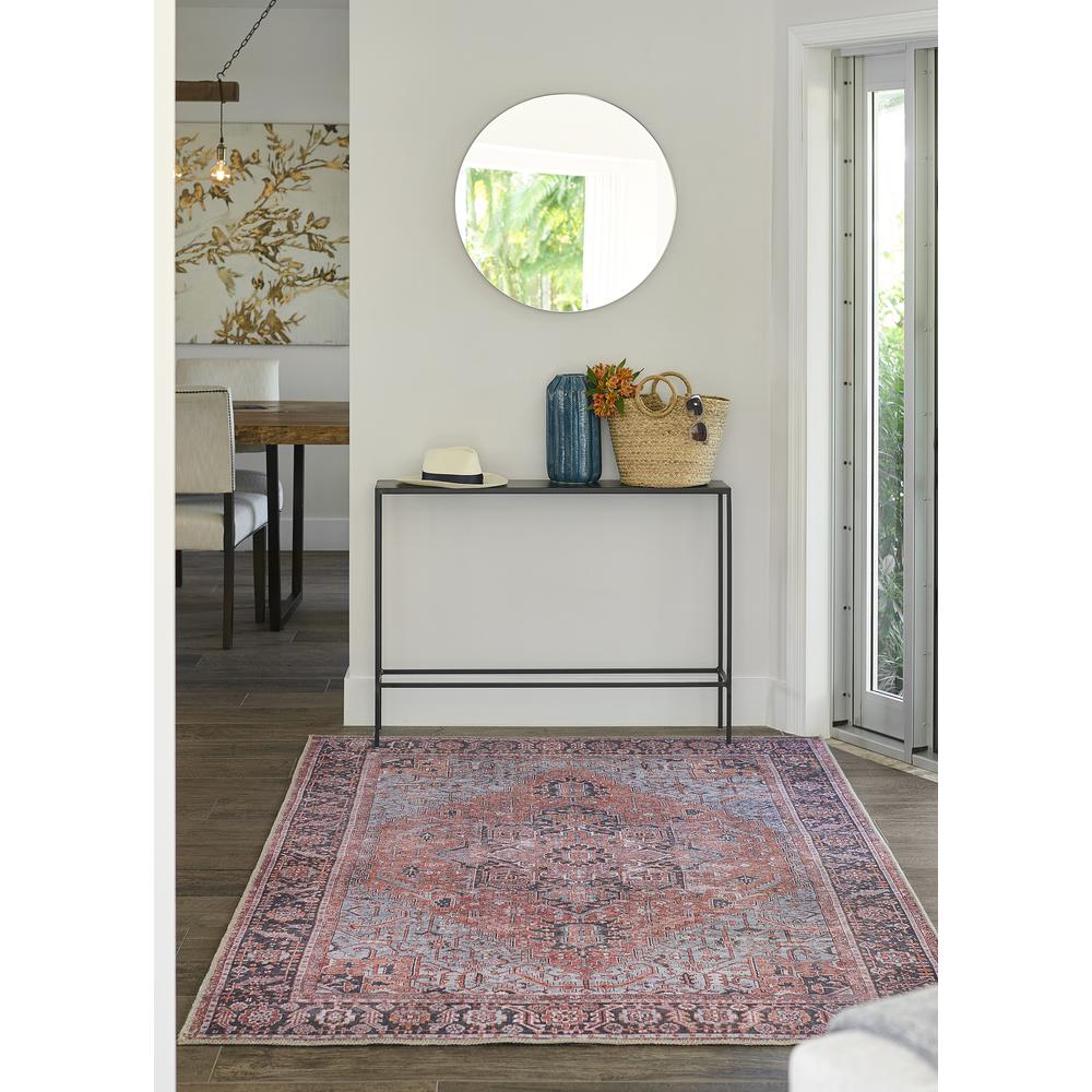 Traditional Rectangle Area Rug, Copper, 2' X 3'