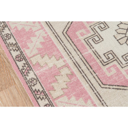Traditional Rectangle Area Rug, Pink, 3'3" X 5'