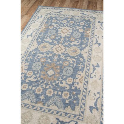 Traditional Rectangle Area Rug, Light Blue, 3'3" X 5'
