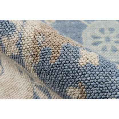 Traditional Rectangle Area Rug, Light Blue, 3'3" X 5'