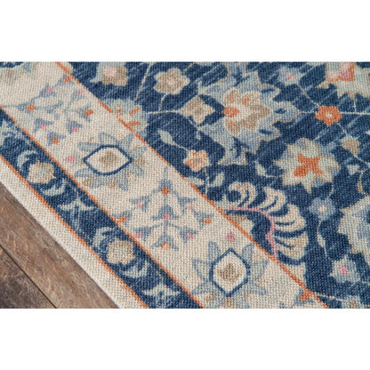 Traditional Rectangle Area Rug, Navy, 3'3" X 5'
