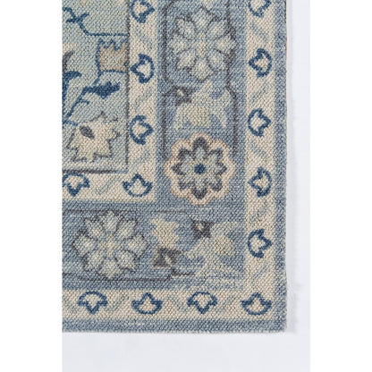 Traditional Rectangle Area Rug, Blue, 3'3" X 5'