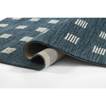 Contemporary Rectangle Area Rug, Blue, 3'6" X 5'6"