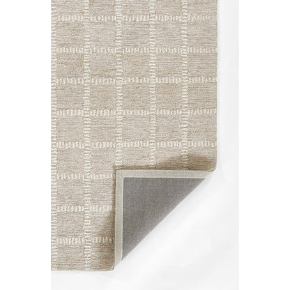 Contemporary Rectangle Area Rug, Beige, 3'6" X 5'6"