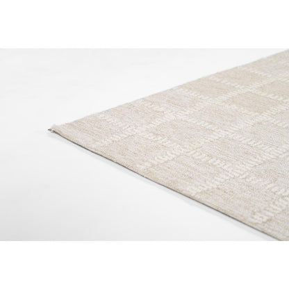 Contemporary Rectangle Area Rug, Beige, 3'6" X 5'6"