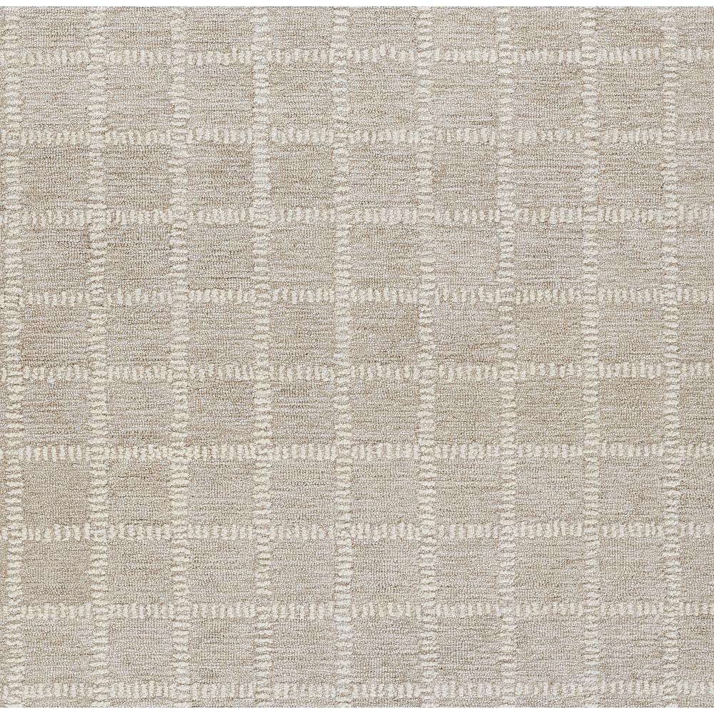 Contemporary Rectangle Area Rug, Beige, 3'6" X 5'6"
