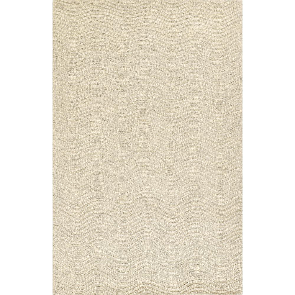 Contemporary Rectangle Area Rug, Ivory, 3'6" X 5'6"