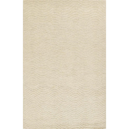Contemporary Rectangle Area Rug, Ivory, 3'6" X 5'6"
