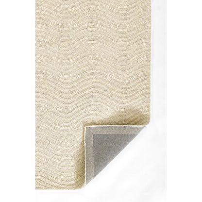 Contemporary Rectangle Area Rug, Ivory, 3'6" X 5'6"