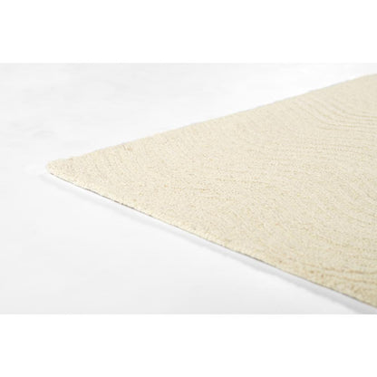 Contemporary Rectangle Area Rug, Ivory, 3'6" X 5'6"