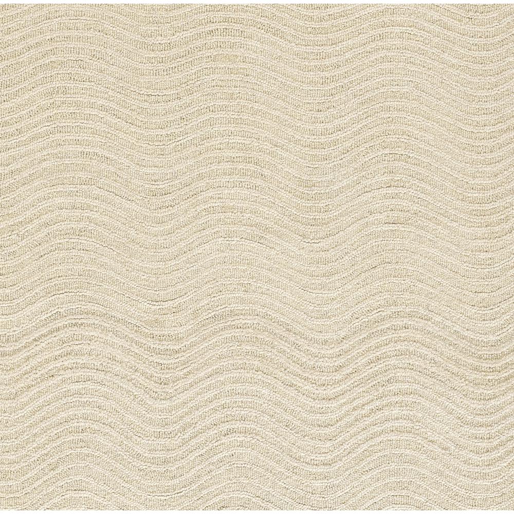 Contemporary Rectangle Area Rug, Ivory, 3'6" X 5'6"