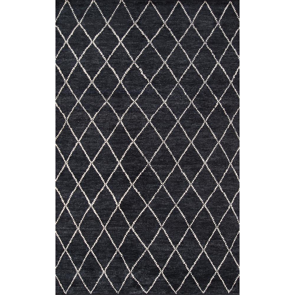 Transitional Rectangle Area Rug, Charcoal, 3'6" X 5'6"