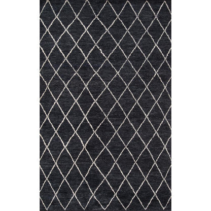 Transitional Rectangle Area Rug, Charcoal, 3'6" X 5'6"
